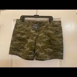 Eddie Bauer women’s camo shorts.